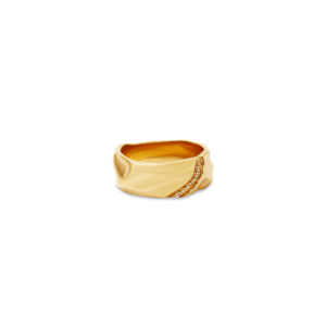 Diamond Accent Milgrain Band