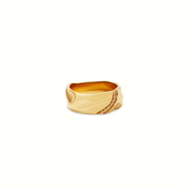 Diamond Accent Milgrain Band